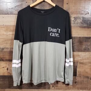 Rue 21 don't care bored oversized super soft long sleeve shirt woman size medium